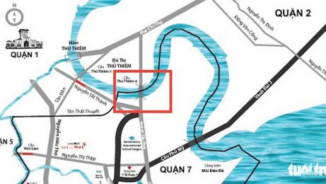 Hình ảnh vị trí xây cầu Thủ Thiêm 4: Nhà Bè – Thủ Đức liền một dải